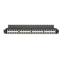 Black Box CAT6 Patch Panel - Feed-Through, High-Density, 1U, Shielded, 48-Port