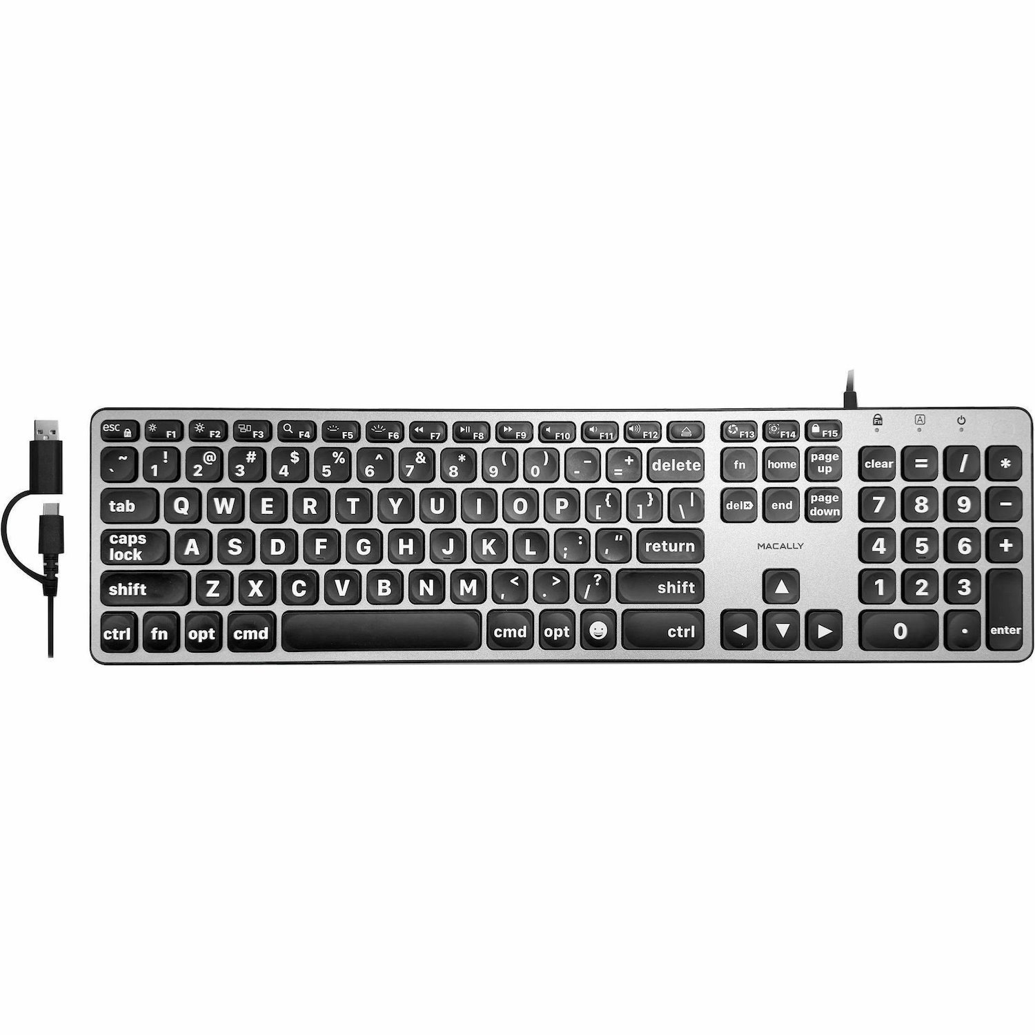 Macally Backlit Mac Keyboard Usb-C A