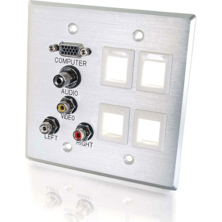 C2G Audio/Video/Keystone Faceplate