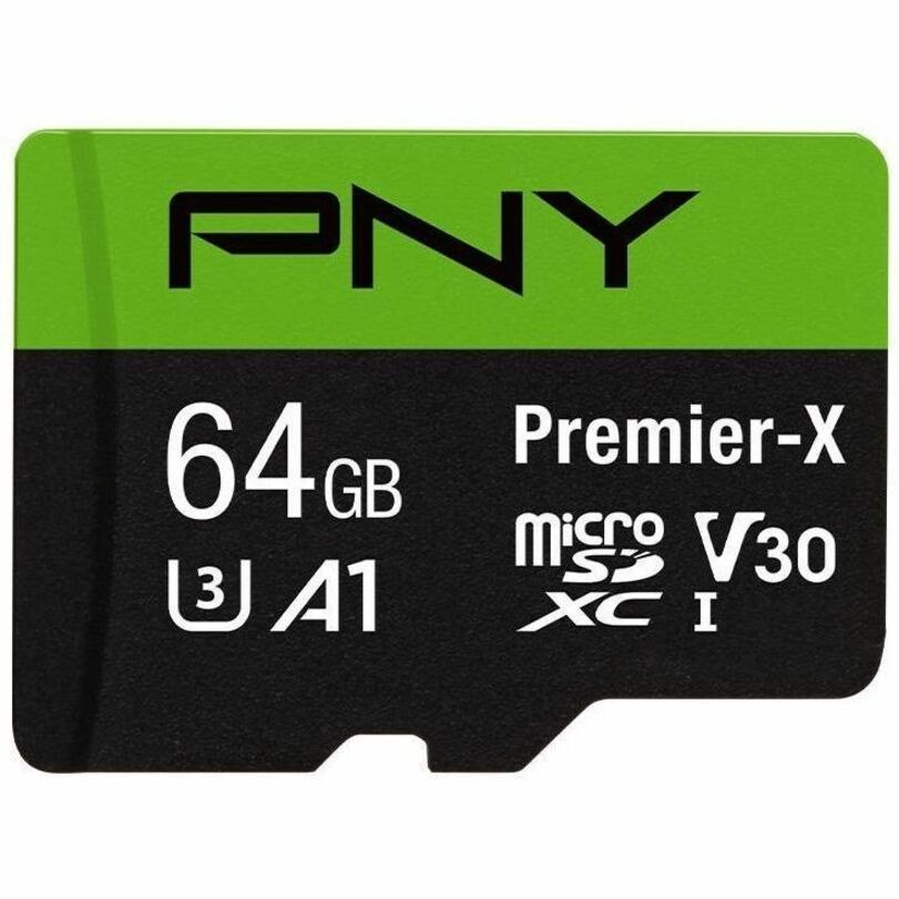 PNY Premier-X 64 GB Class 10/UHS-I (U3) V30 microSDXC - 1