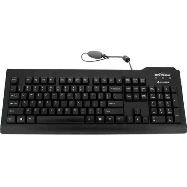 Seal Shield Silver Seal SSKSV207L Keyboard - Cable Connectivity - USB Interface - English (US) - Black