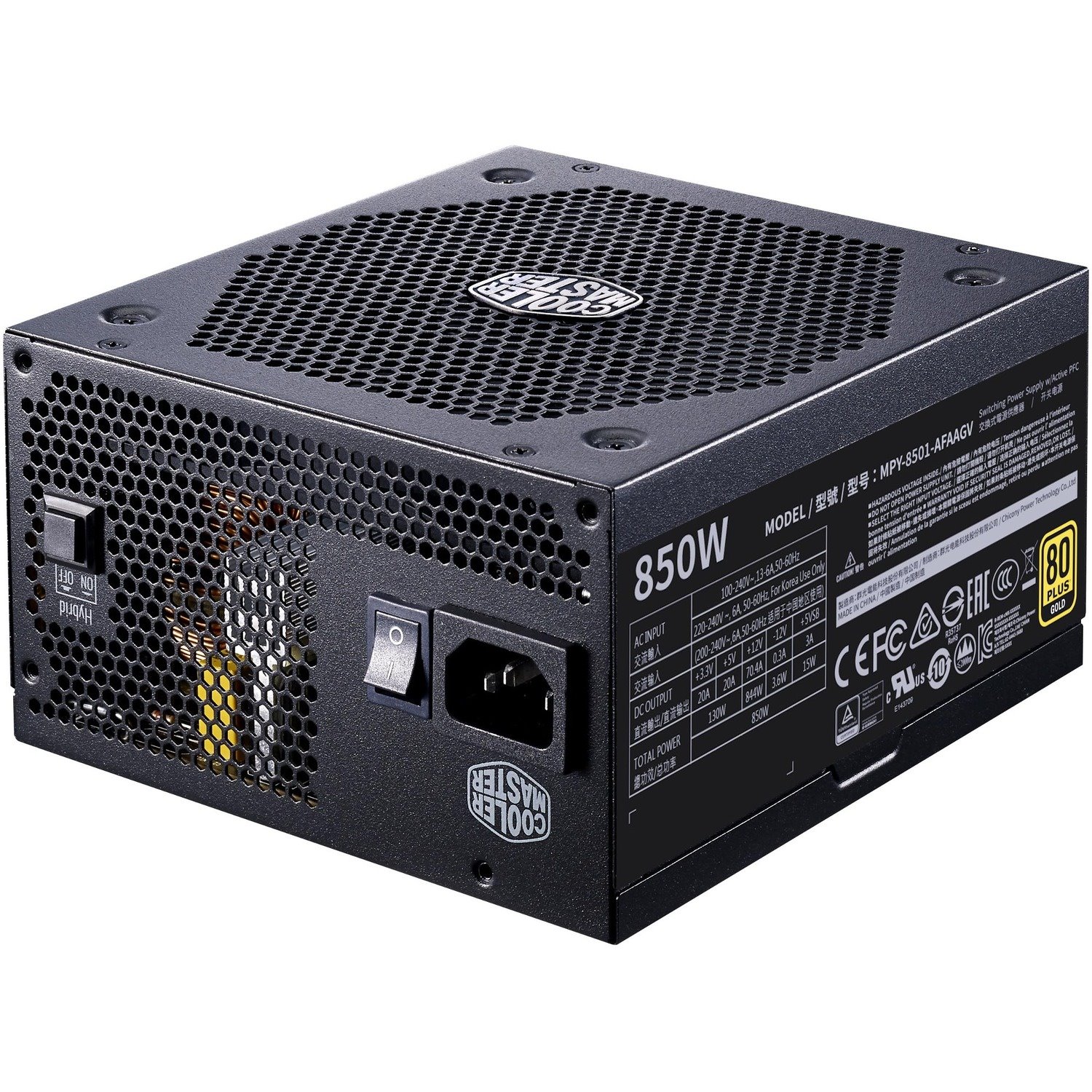 Cooler Master MPY-8501-AFAAGV ATX12V/EPS12V Modular Power Supply - 850 W