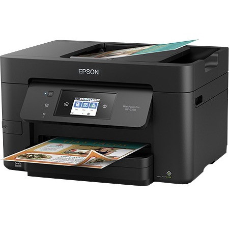 Epson WorkForce Pro WF-3720 Wireless Inkjet Multifunction Printer-Color-Copier/Fax/Scanner-4800x2400 Print-Automatic Duplex Print-250 sheets Input-Color Scanner-1200 Optical Scan-Color Fax-Gigabit Ethernet-Wireless LAN-Apple AirPrint