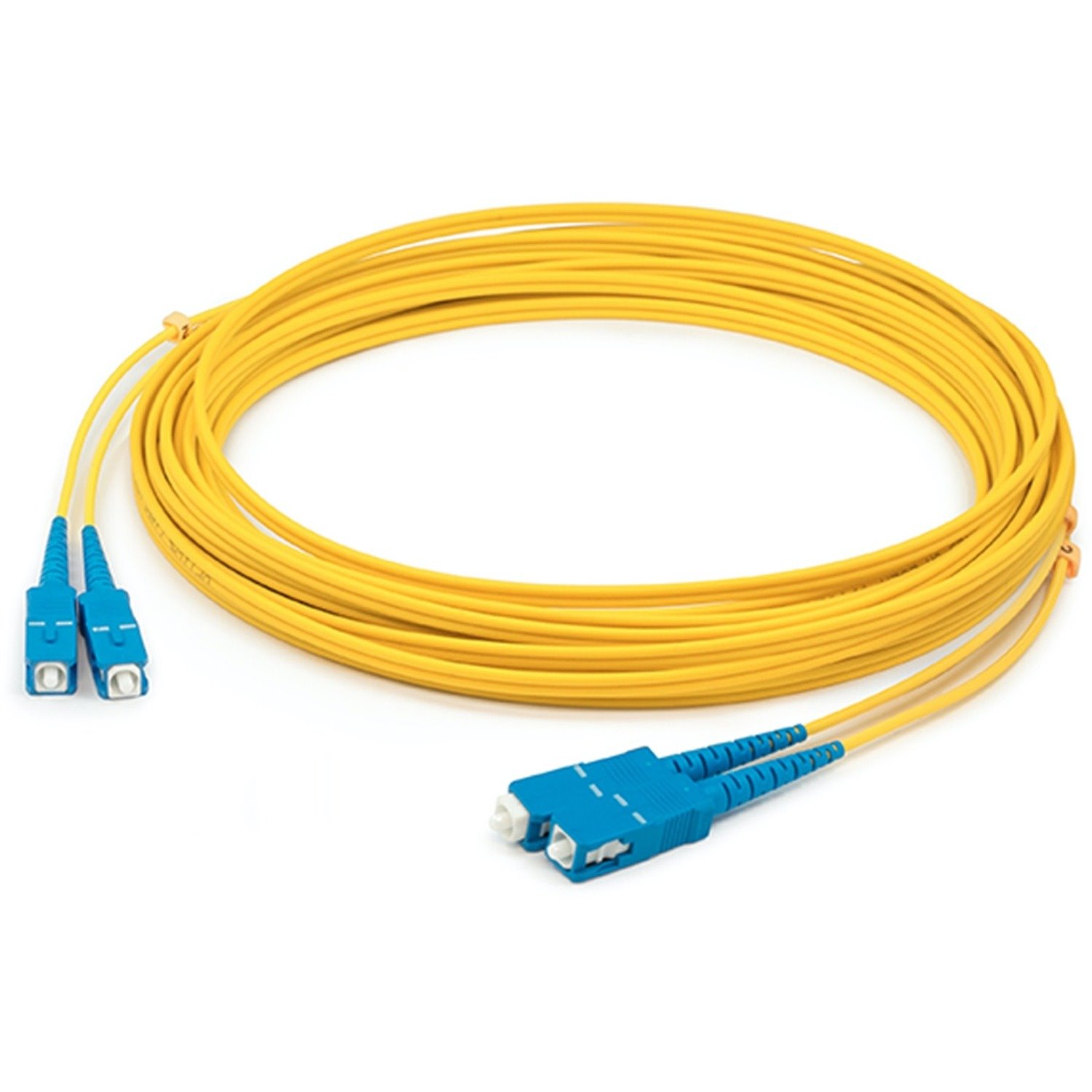 AddOn 45m SC to SC Yellow OS2 Duplex OFNP (Plenum-Rated) SMF Fiber Patch Cable