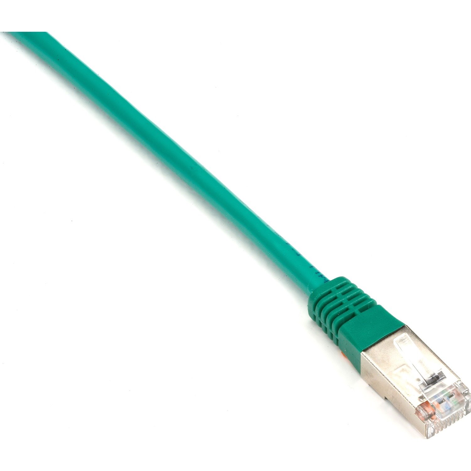 Black Box CAT5e 100-MHz Stranded Patch Cable Slim Molded Boot - F/UTP, CM PVC, Green, 1FT