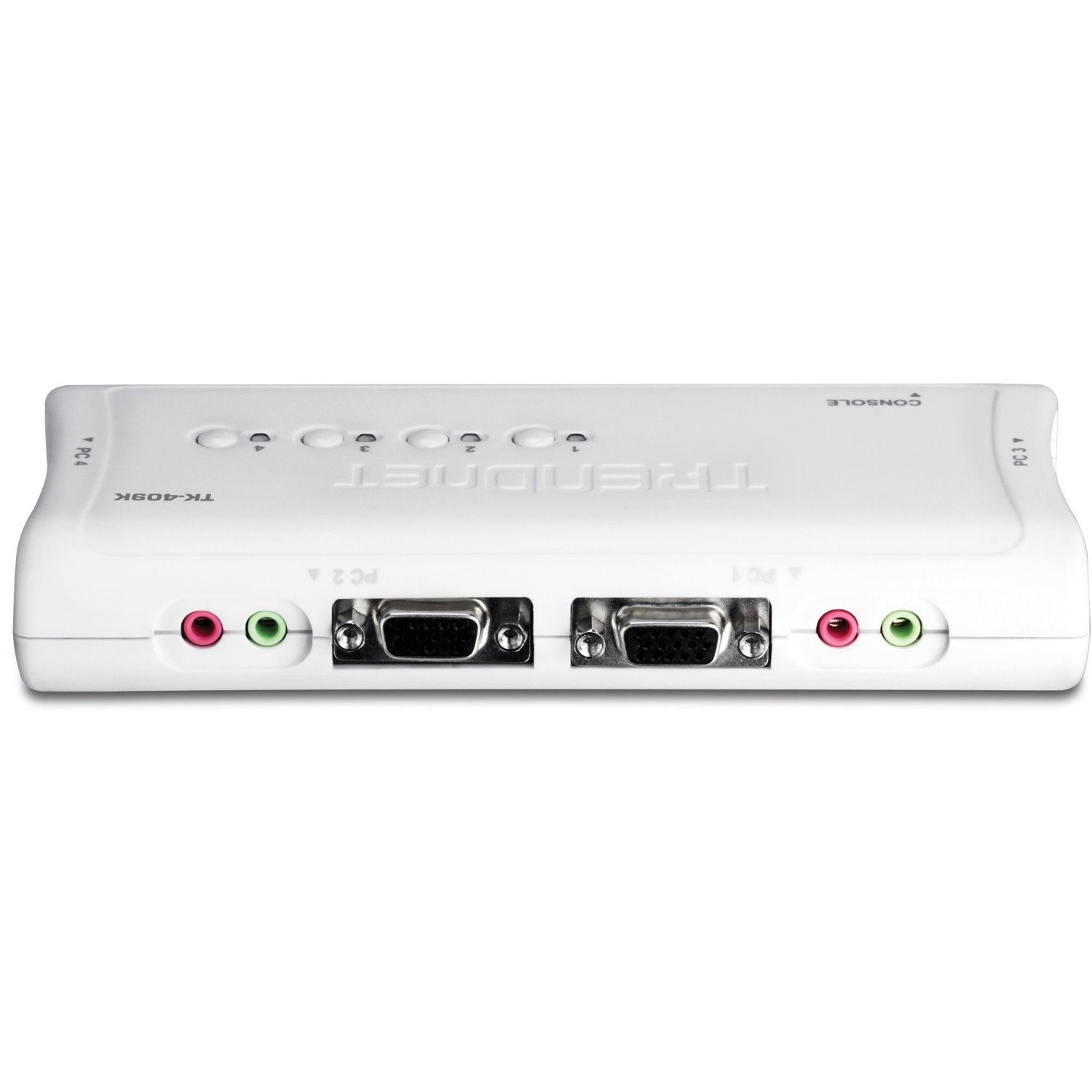 TRENDnet 4-Port USB KVM Switch With Audio, Control Up To 4 Computers, Windows, Linux, Mac OS Compliant, 2048 x 1526 VGA Resolution, Plug and Play, USB Powered, KVM Cables Included, Black, TK-409K