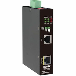 Eaton Tripp Lite Series Industrial Gigabit Ethernet PoE injector, 90W PoE++, 802.3bt, Midspan, -40? to +75?, IP30 housing, Dual 24-57VDC , DIN rail, 1 Port, TAA