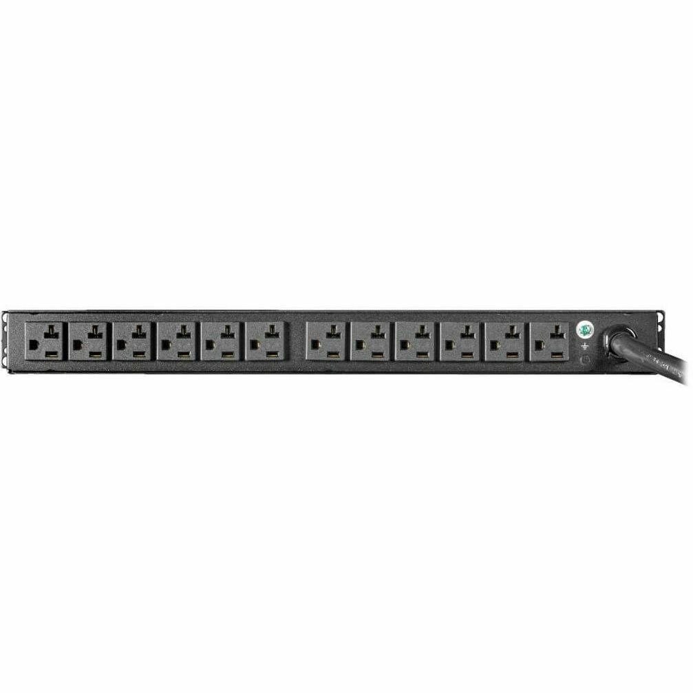 Eaton Tripp Lite Series 2.9kW Single-Phase Local Metered PDU with ISOBAR Surge Protection, 120V, 3840 Joules, 12 NEMA 5-15/20R Outlets, L5-30P Input, 15 ft. Cord, 1U Rack-Mount