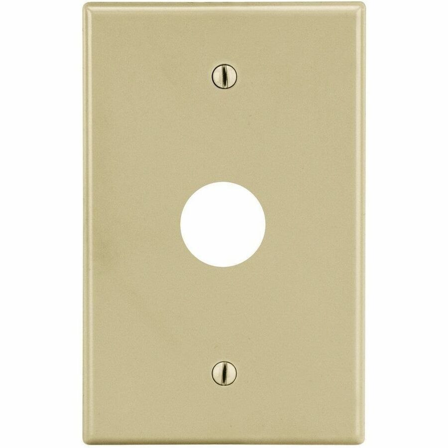 Bryant Wallplate, 1-Gang, .625" Opening Box Mount, Ivory