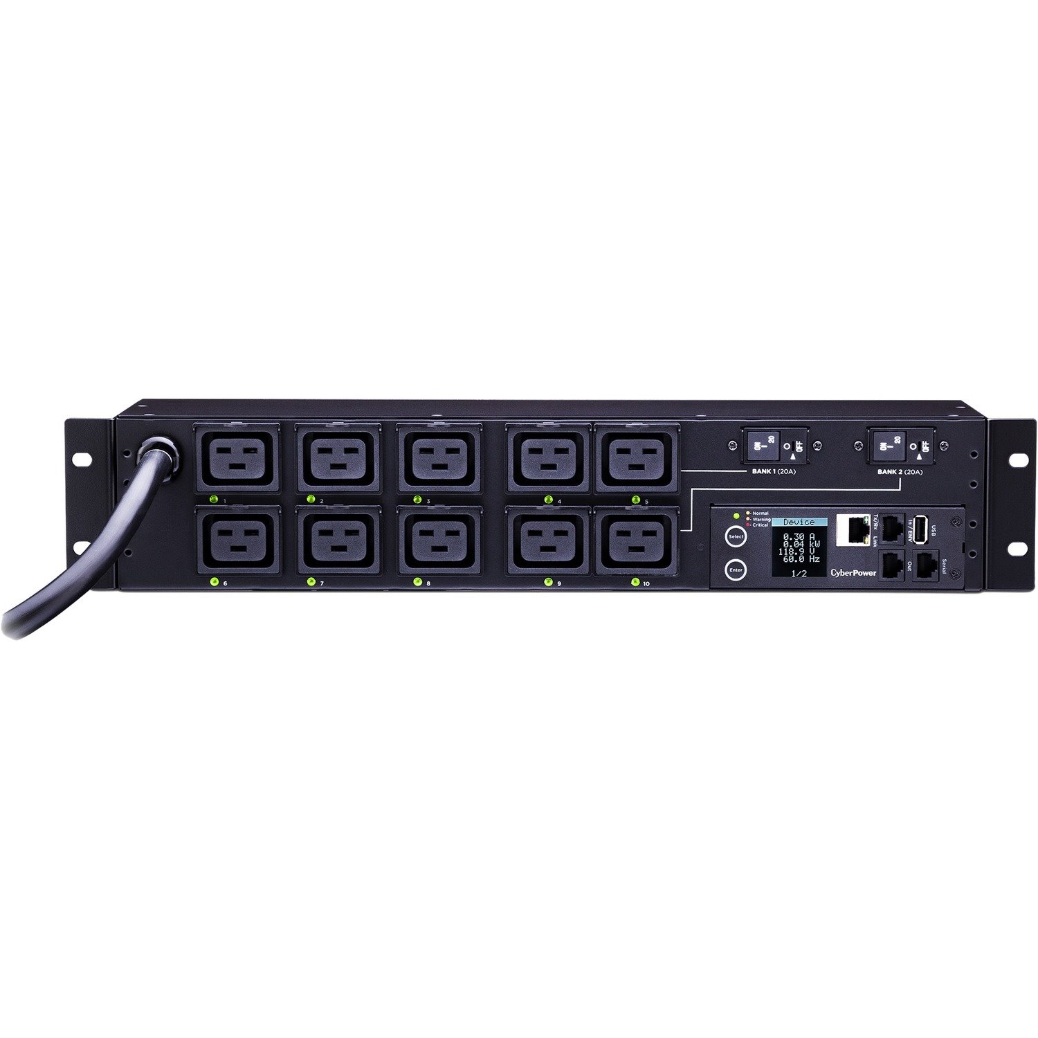 CyberPower PDU81009 200 - 240 VAC 30A Switched Metered-by-Outlet PDU