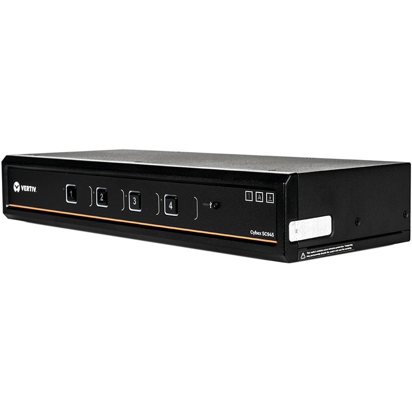 Vertiv Cybex SC945 Secure KVM | Dual Head | 4 Port | DVI-I | NIAP | 4K | USB DPP