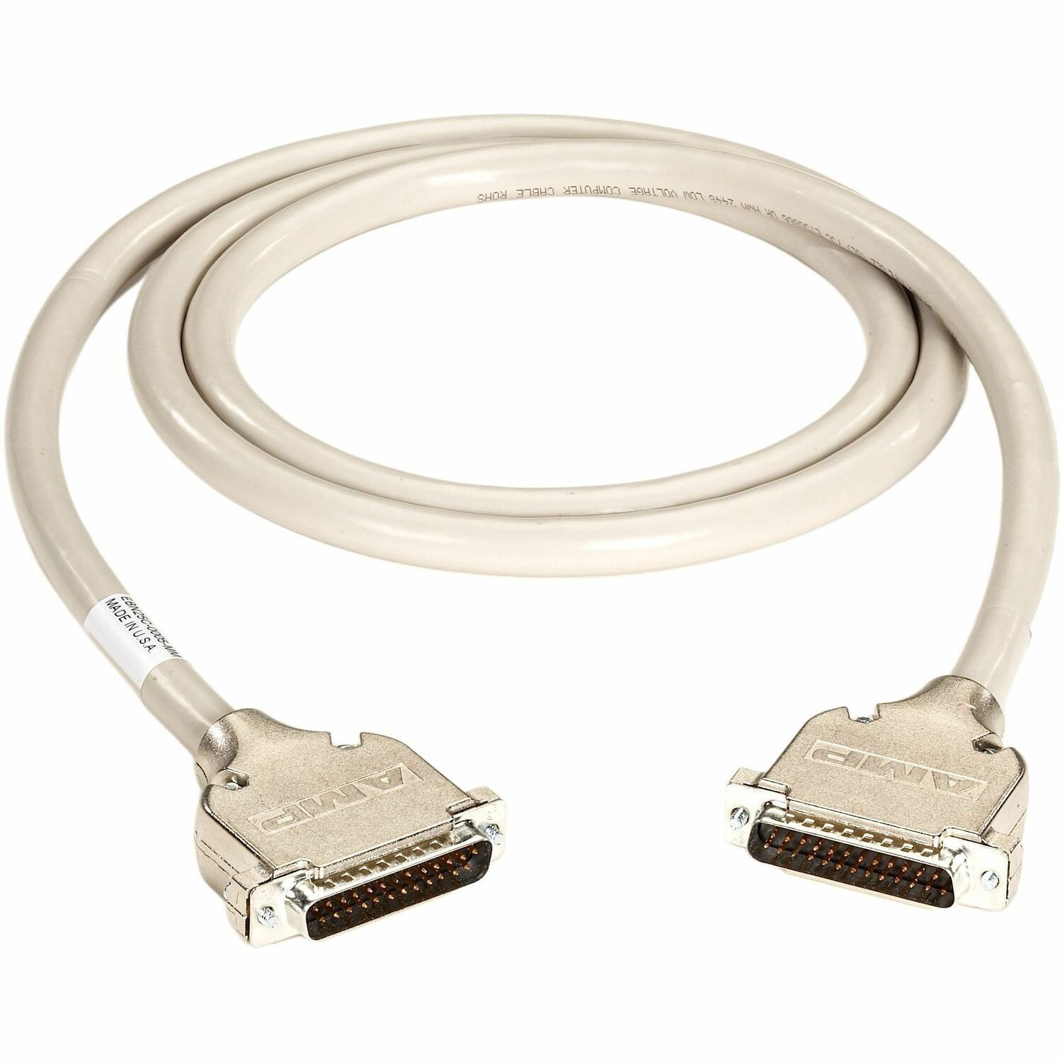 Black Box RS232 Double Shielded Cable - Metal Hood, DB25, 25-Conductor