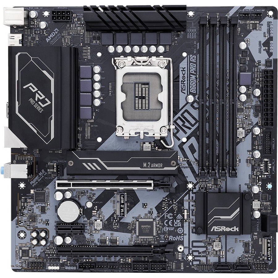 ASRock B660M Pro RS Desktop Motherboard - Intel B660 Chipset - Socket LGA-1700 - Intel Optane Memory Ready - Micro ATX