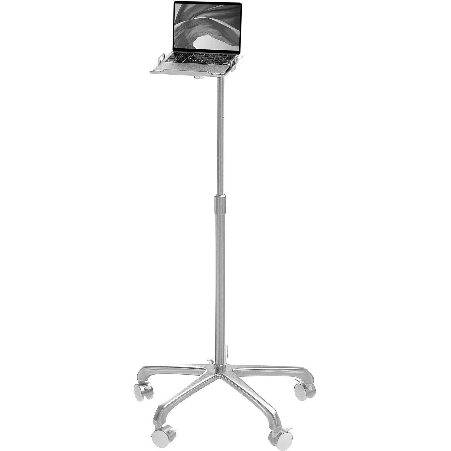 CTA Digital Height-Adjustable Floor Stand with Laptop Holder