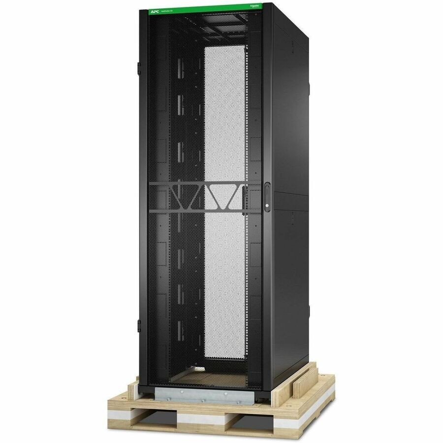 Schneider Electric NetShelter SX 48U Enclosed Cabinet Rack Mount Enclosure for Server, Rack, PDU, UPS, Transformer, Rack Shelf, Airflow System - 482.60 mm Rack Width - Black
