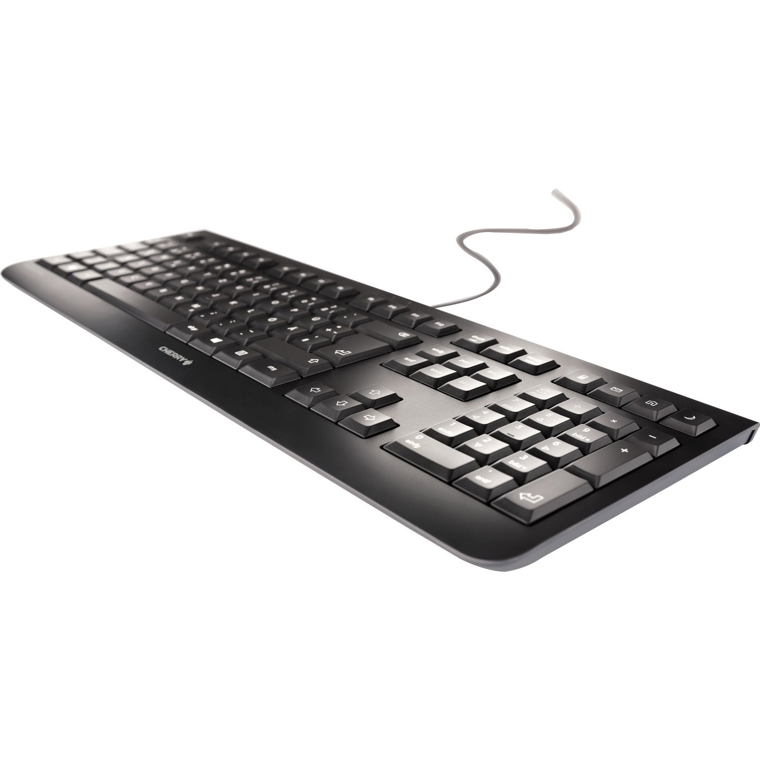 CHERRY KC 1000 Keyboard - Cable Connectivity - USB Interface - Italian - QWERTZ Layout - Black