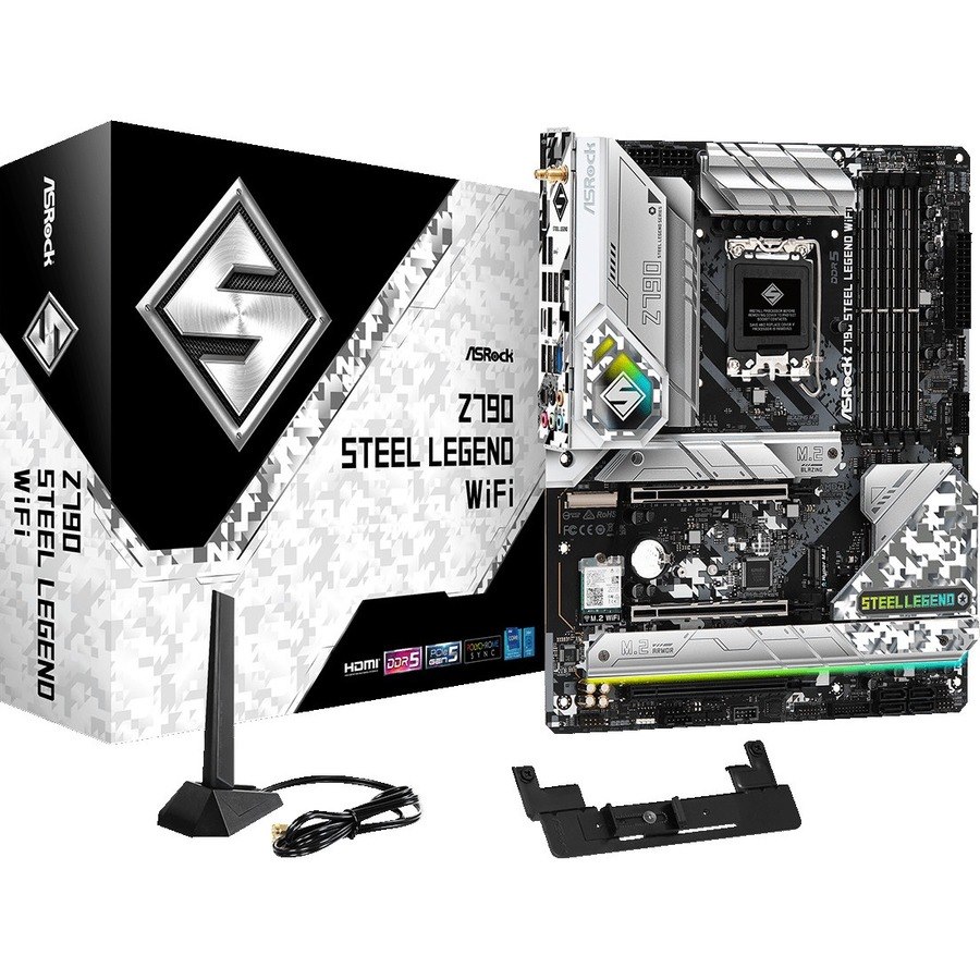 ASRock Z790 STEEL LEGEND WIFI Gaming Desktop Motherboard - Intel Z790 Chipset - Socket LGA-1700 - ATX