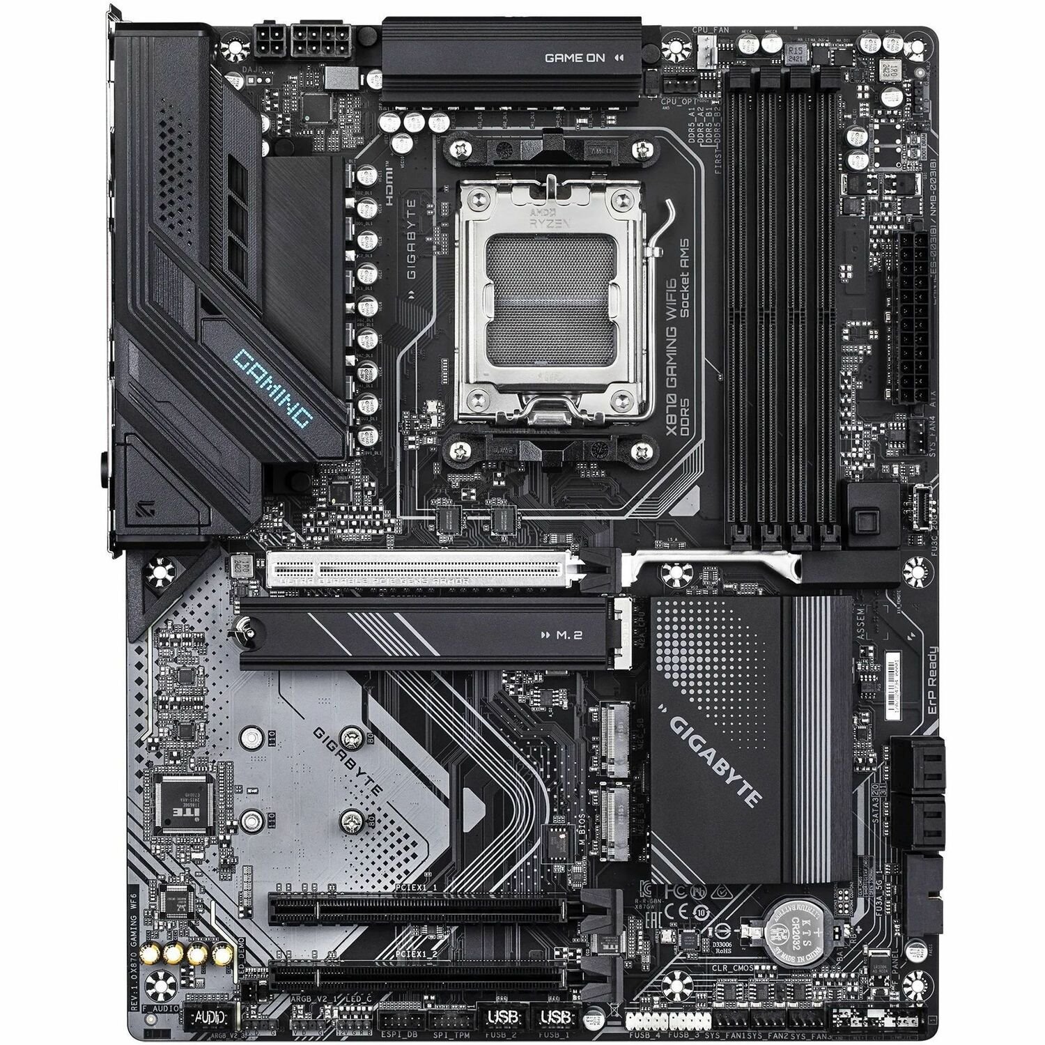 Gigabyte X870 GAMING WIFI6 Gaming Desktop Motherboard - AMD X870 Chipset - Socket AM5 - ATX