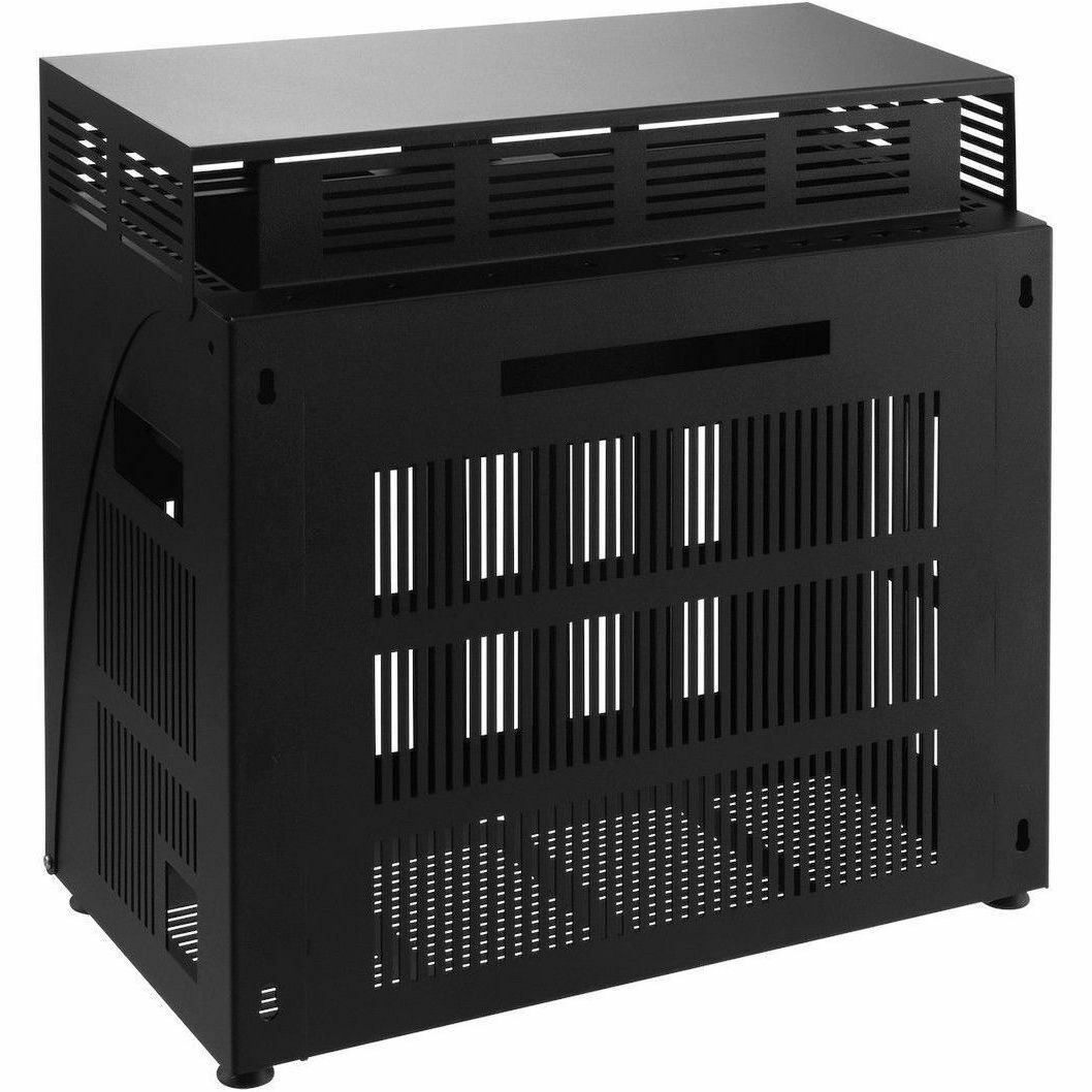 RACKMOUNT.IT EagleRack Mounting Enclosure for UPS, Firewall, Switch, Power Supply, Network Equipment, Patch Panel - Jet Black