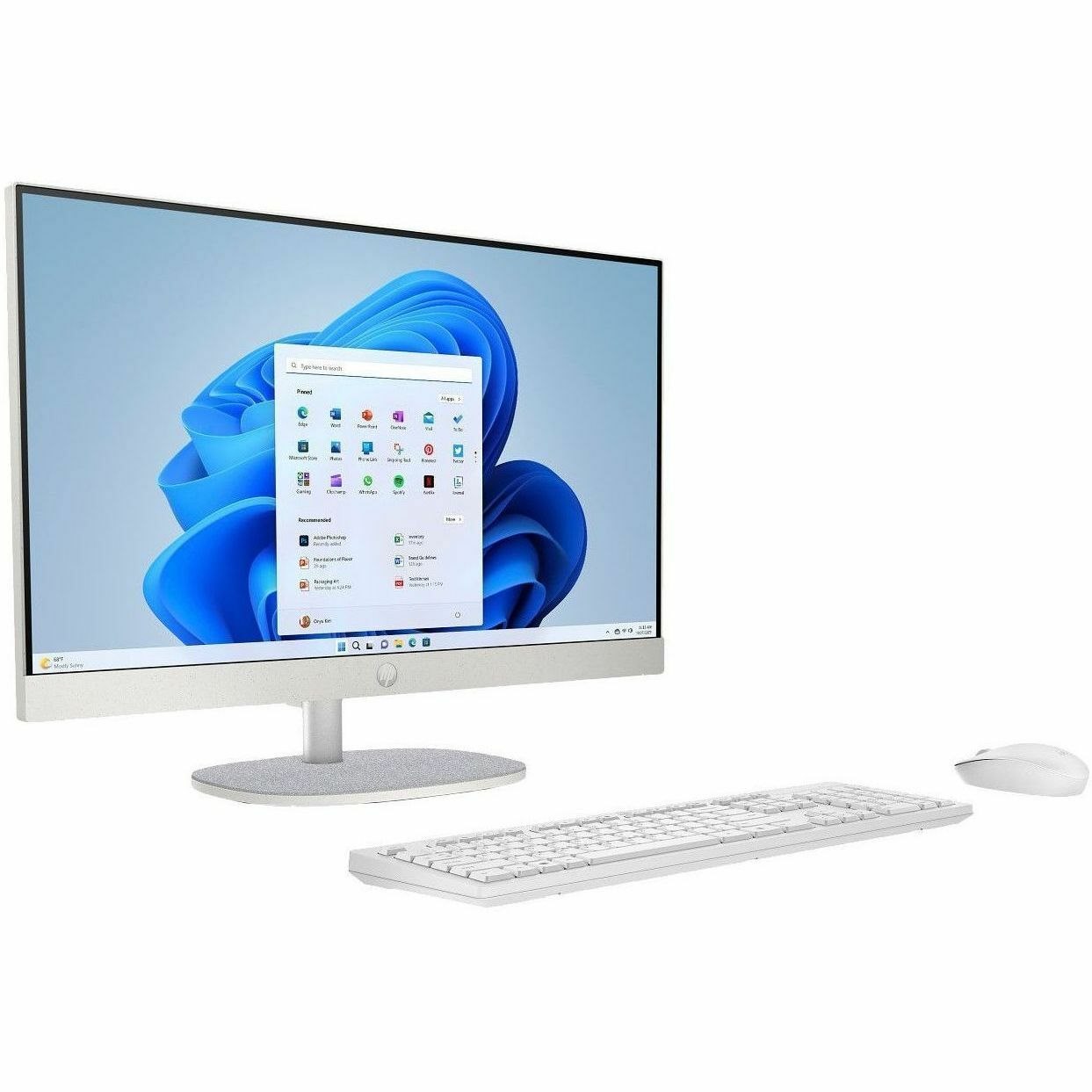 HP 24-cr0000 24-cr0029 All-in-One Computer - Intel Core i3 i3-N300 - 8 GB - 512 GB SSD - 23.8" Full HD - Desktop - Shell White