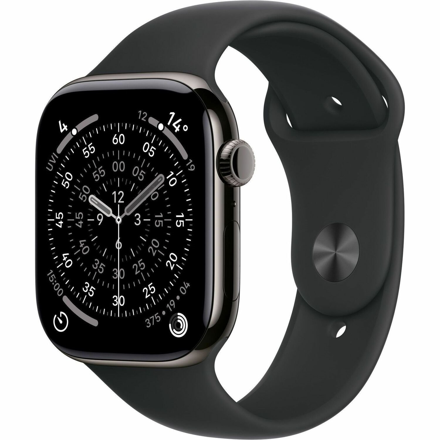 Apple Watch Series 11�GPS + Cellular 46mm�Slate Titanium Case With Black Sport Band - M/L