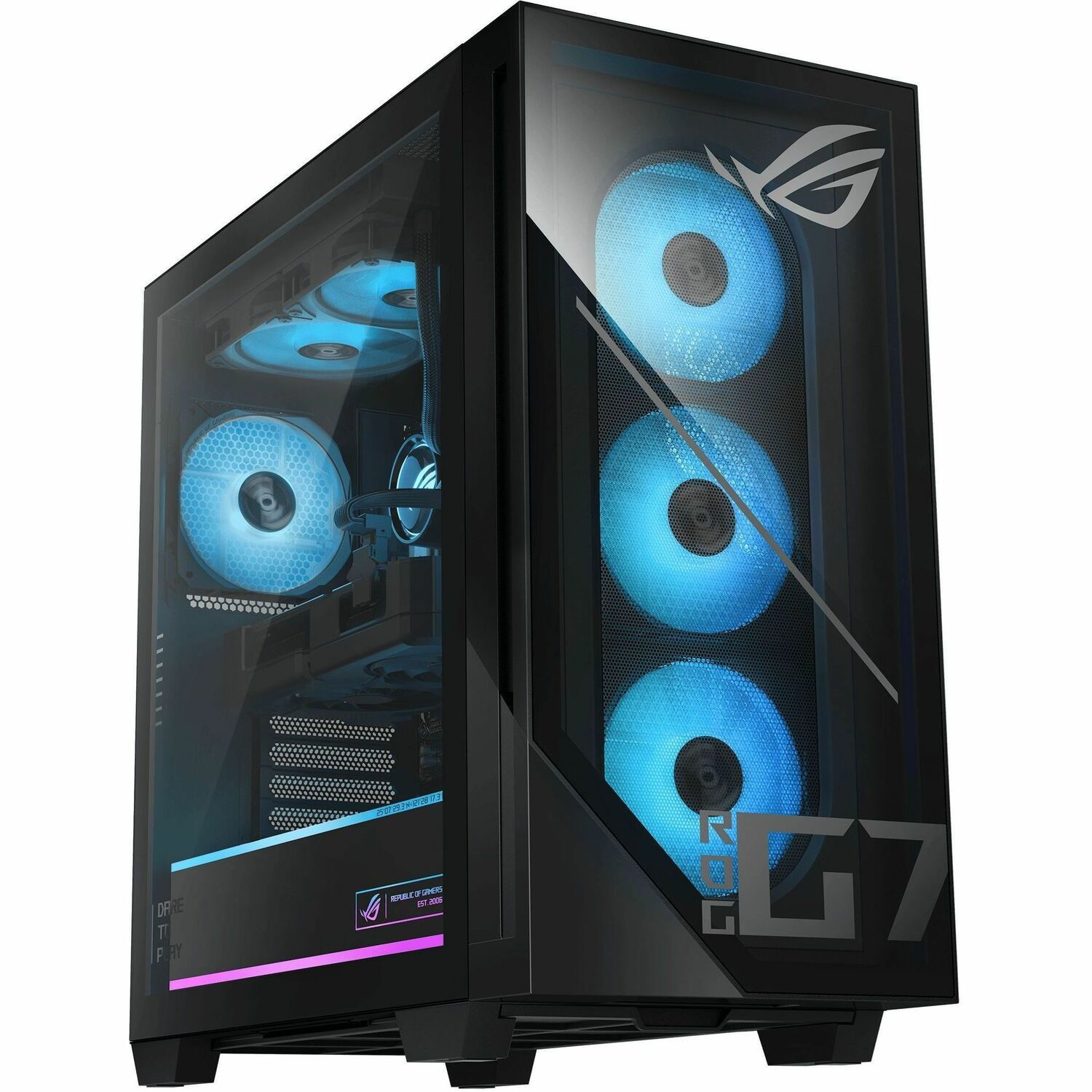 Asus ROG GM700 GM700TZ-R9800X028W Gaming Desktop Computer - AMD Ryzen 7 9800X3D - 64 GB - 2 TB PCI Express NVMe 4.0 SSD - Black