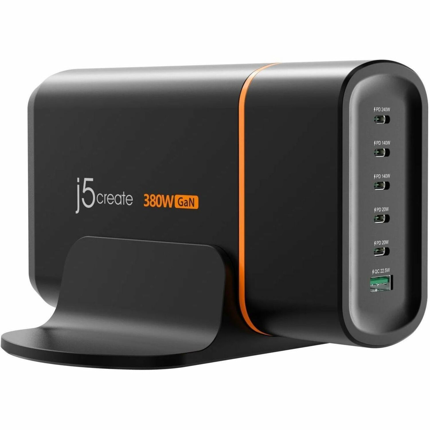 J5create 380W Gan PD 3.1 Usb-C 6-Port Charger