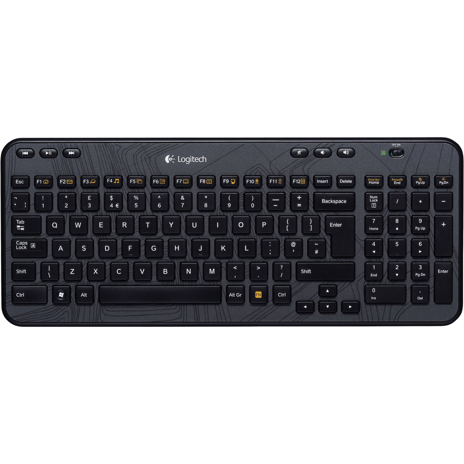 LOGITECH Tastatur Wireless Keyboard K360, schwarz