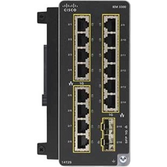 Cisco Catalyst IE3300 Rugged Series module, 14 non-PoE Copper, 2 SFP Fiber