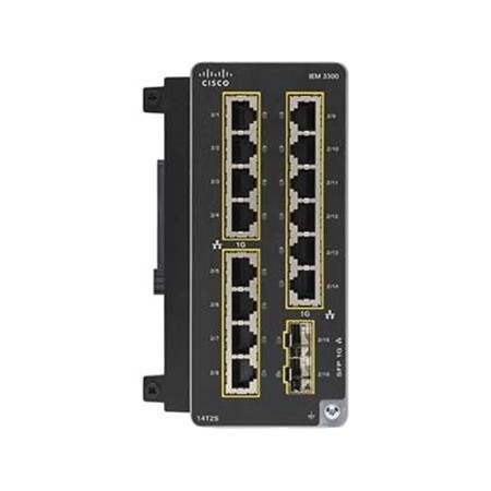 Cisco Catalyst IE3300 Rugged Series module, 14 non-PoE Copper, 2 SFP Fiber