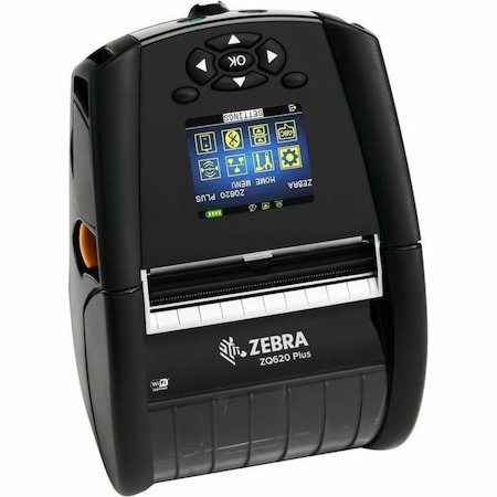 Zebra ZQ620 Plus Double Sided Desktop, Industrial, Mobile, Retail, Transportation & Logistic, Warehouse, Manufacturing Direct Thermal Printer - Monochrome - Label/Receipt Print - Bluetooth - Wireless LAN - Near Field Communication (NFC)
