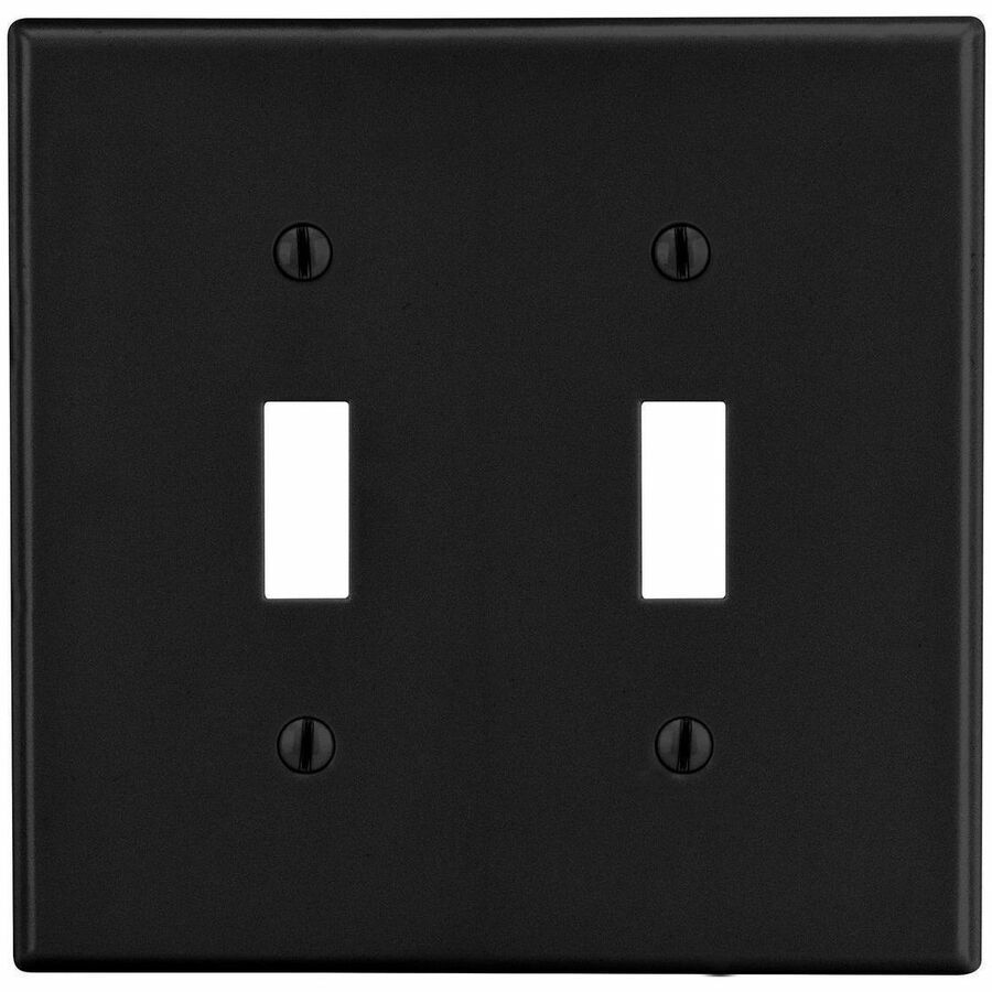 Bryant Wallplate, 2-Gang, 2) Toggle, Black