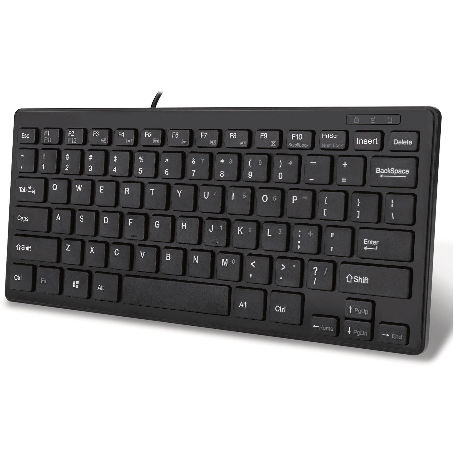 Adesso SlimTouch AKB-111UB Keyboard - Cable Connectivity - USB Interface - English (US) - Black