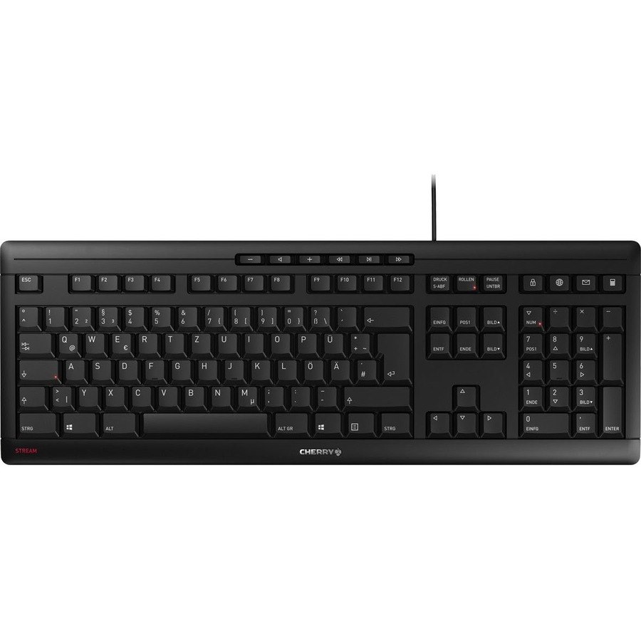 CHERRY STREAM Keyboard - Cable Connectivity - USB Interface - Switzerland