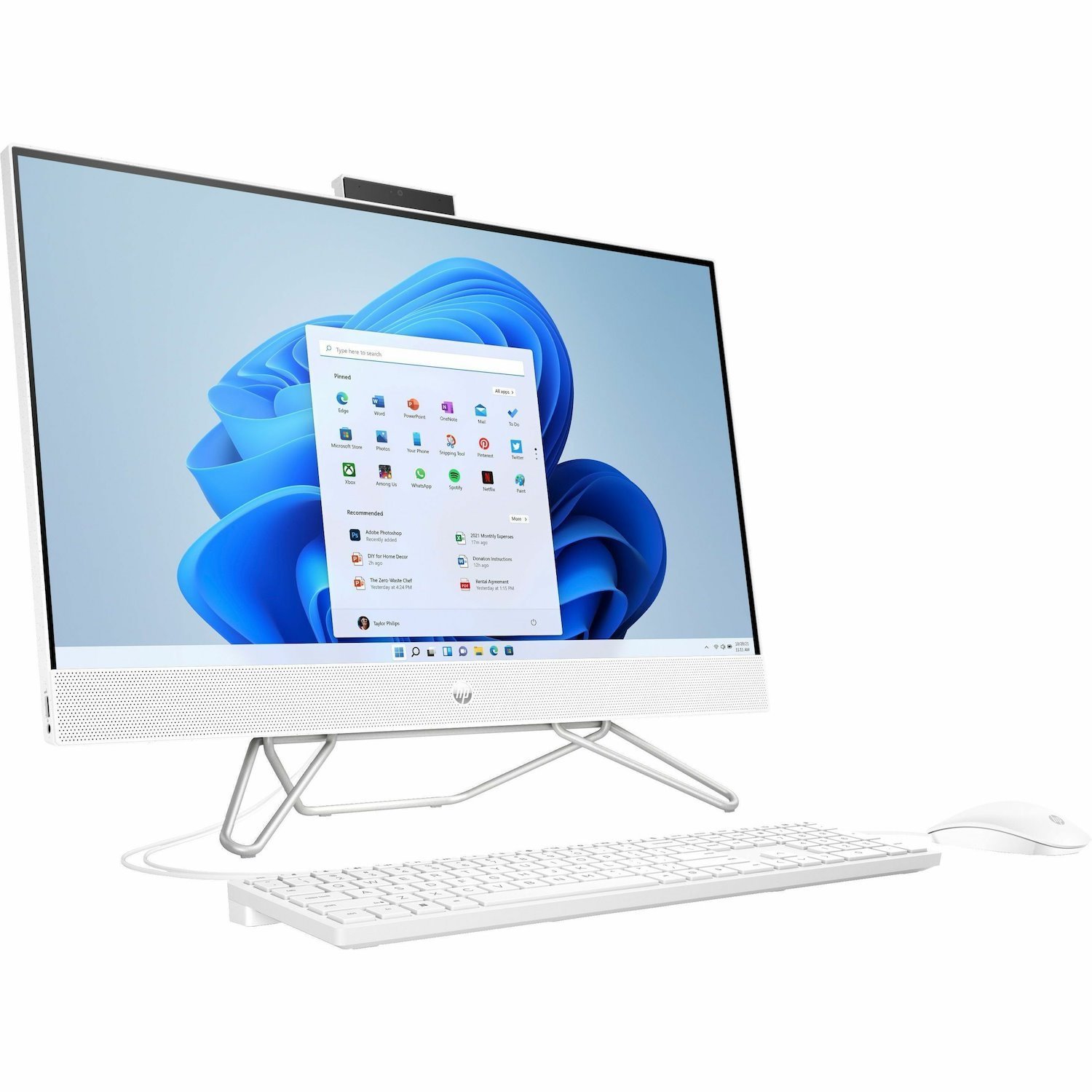 HP 27-cb1000a 27-cb1016a All-in-One Computer - AMD Ryzen 3 5425U - 8 GB - 512 GB SSD - 27" Full HD - Desktop - Starry White