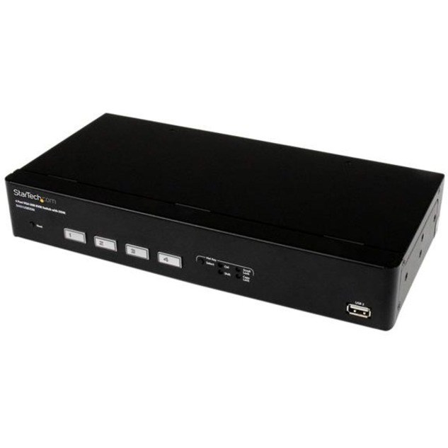 StarTech.com 4 Port USB VGA KVM Switch with DDM Fast Switching Technology and Cables