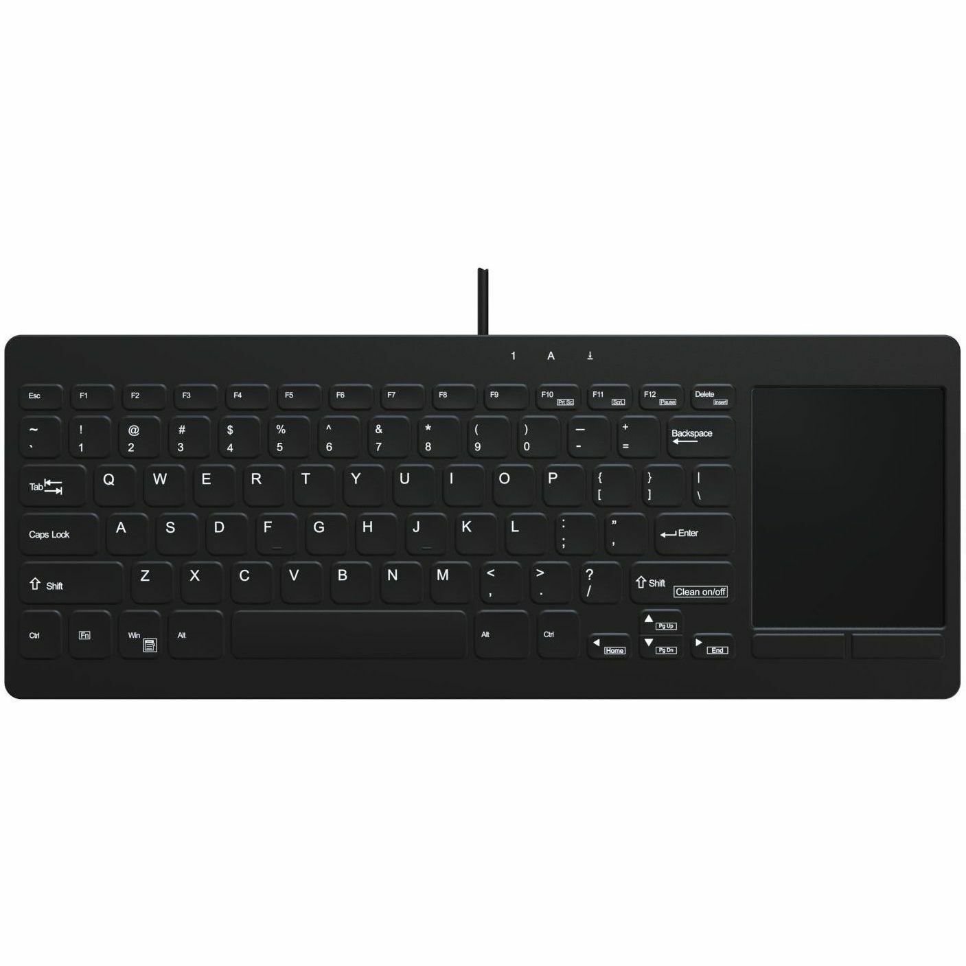 TG3 Electronics Black 78 Key Low Profile Washable Usb Touchpad