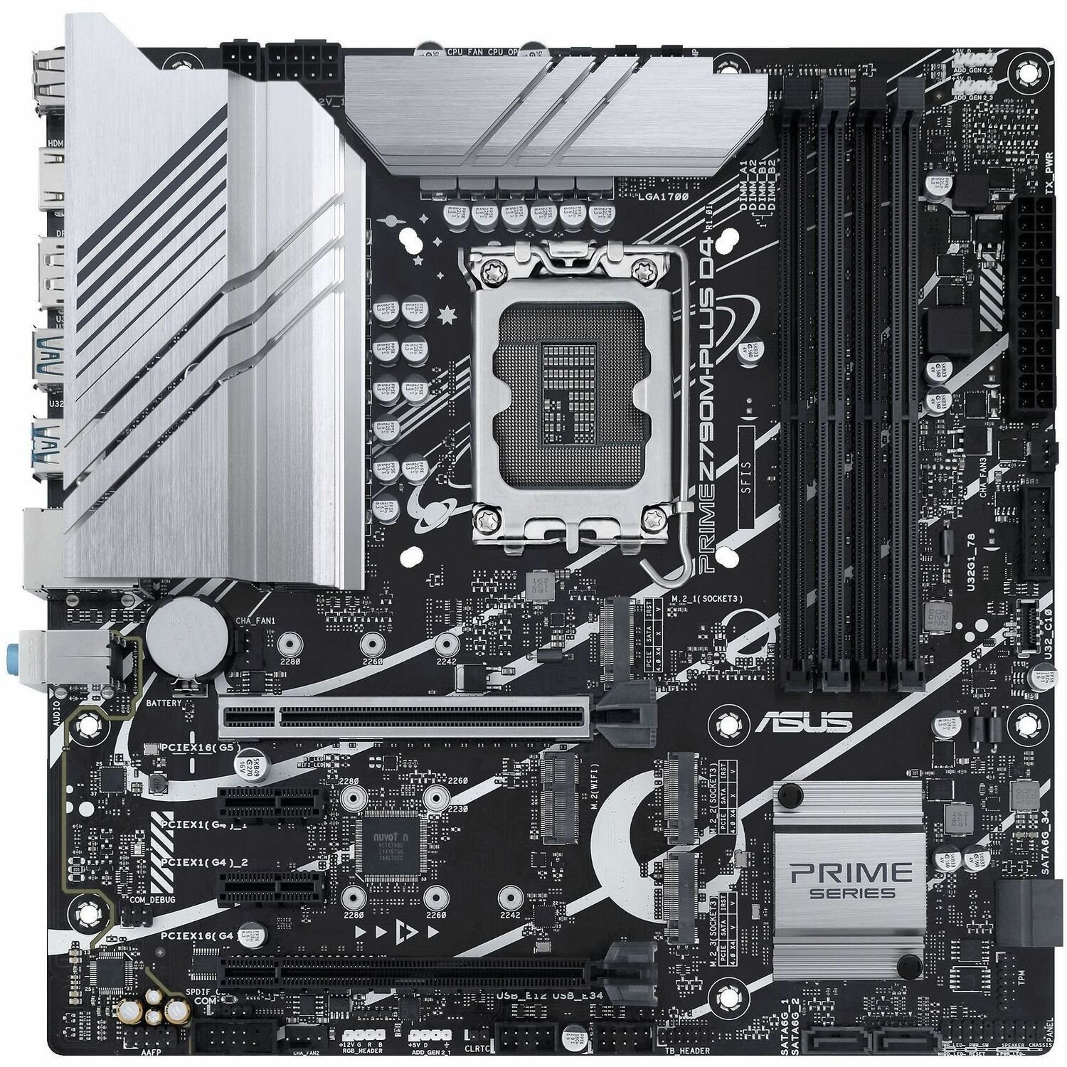 Asus Prime Z790M-PLUS D4 Desktop Motherboard - Intel Z790 Chipset - Socket LGA-1700 - Micro ATX