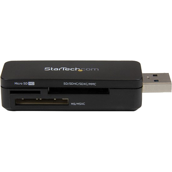 StarTech.com USB 3.0 External Flash Multi Media Memory Card Reader - SDHC MicroSD