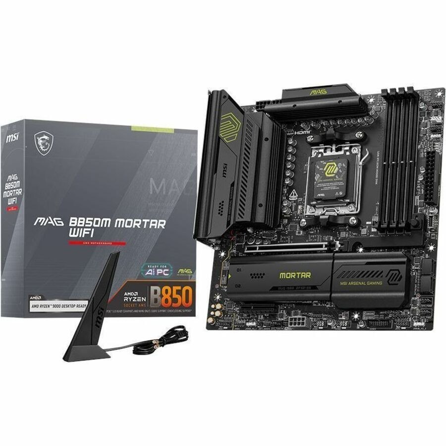 MSI MAG B850M MORTAR WIFI Gaming Desktop Motherboard - AMD B850 Chipset - Socket AM5 - Micro ATX