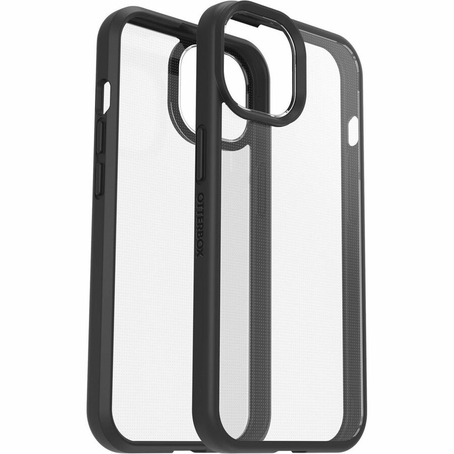 OtterBox React Case for Apple iPhone 15, iPhone 14, iPhone 13 Smartphone - Black Crystal - Retail