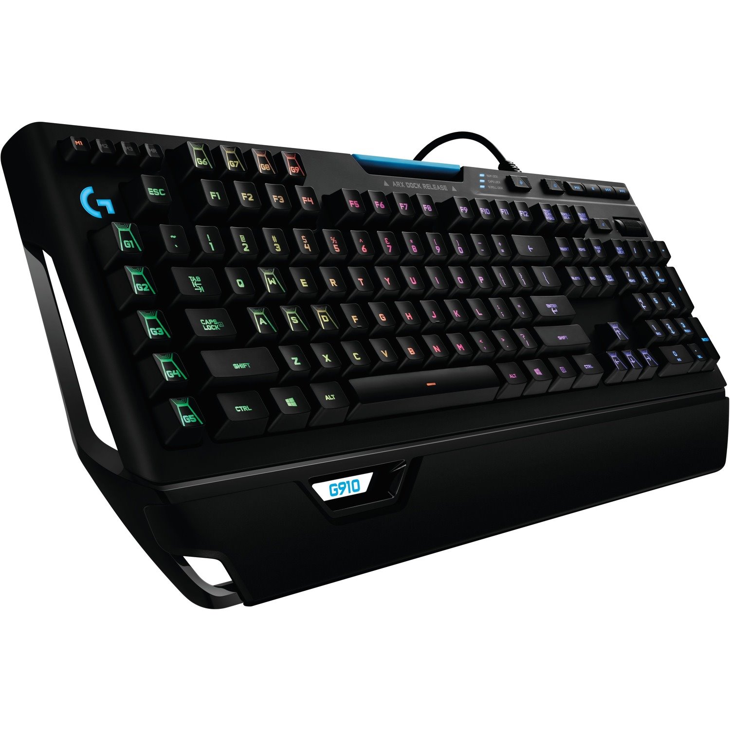 Logitech Orion Spectrum G910 Keyboard - Cable Connectivity - USB 2.0 Interface - Black