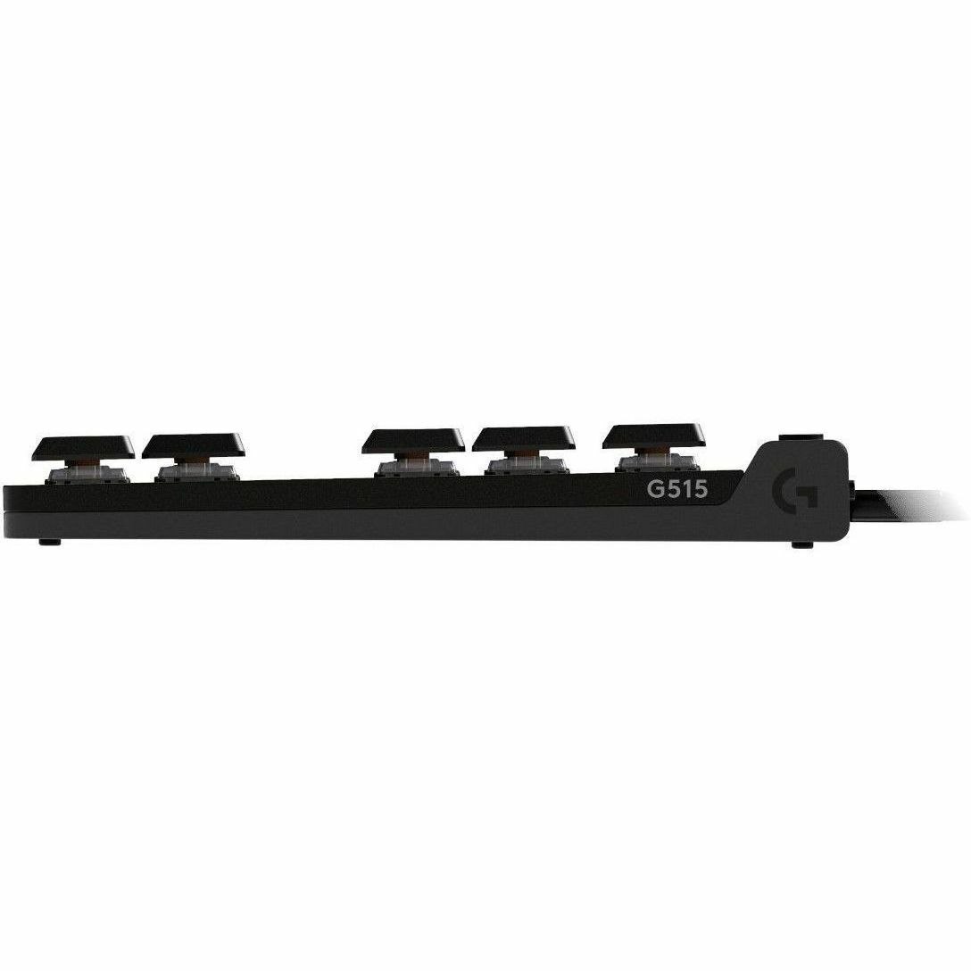 Logitech G G515 TKL Gaming Keyboard - Cable Connectivity - USB Interface - RGB LED - German - QWERTZ Layout - Black