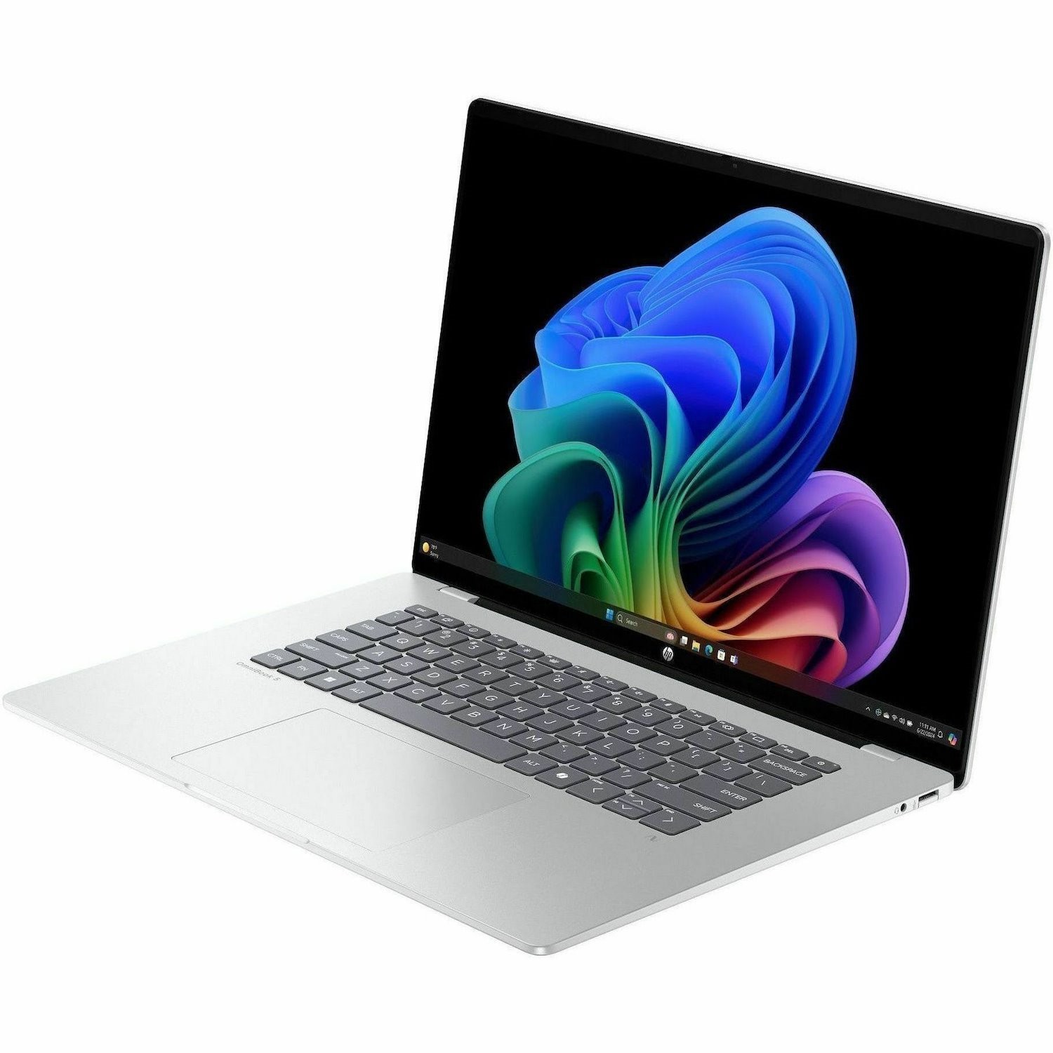 HP OmniBook 5 16-bf0000 16-fb0005QU 16" Touchscreen Notebook - 2K - Qualcomm Snapdragon X Plus X1P-42-100 - 16 GB - 512 GB SSD - Glacier Silver