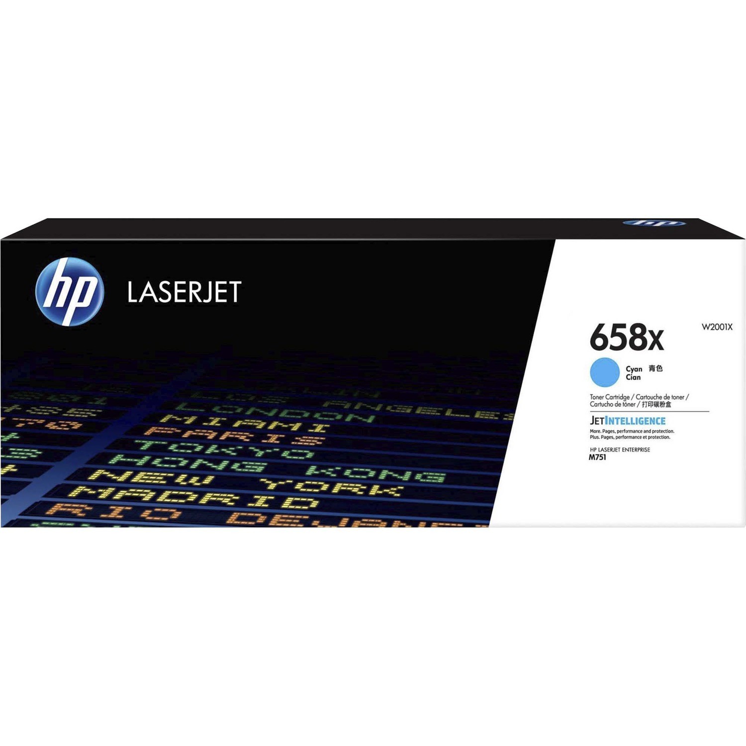 HP 658X CYAN LASERJET TONER CARTRIDGE - HIGH YIELD - M751 COMPATIBLE