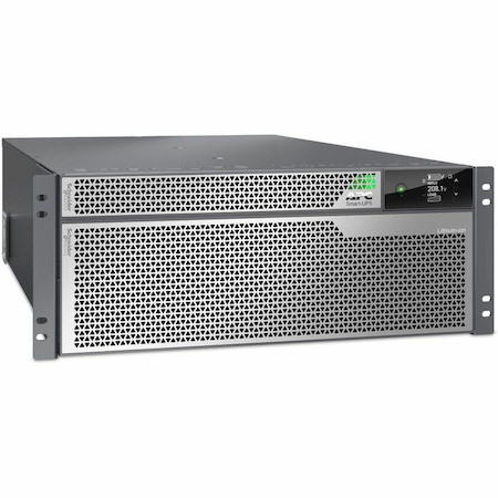 APC Smart-UPS Ultra On-Line, 8000VA, Lithium-ion, Rack/Tower 4U, 208V, 2 L6-20R + 2 L6-30R NEMA outlets, Network Card, Extended runtime, W/rail kit