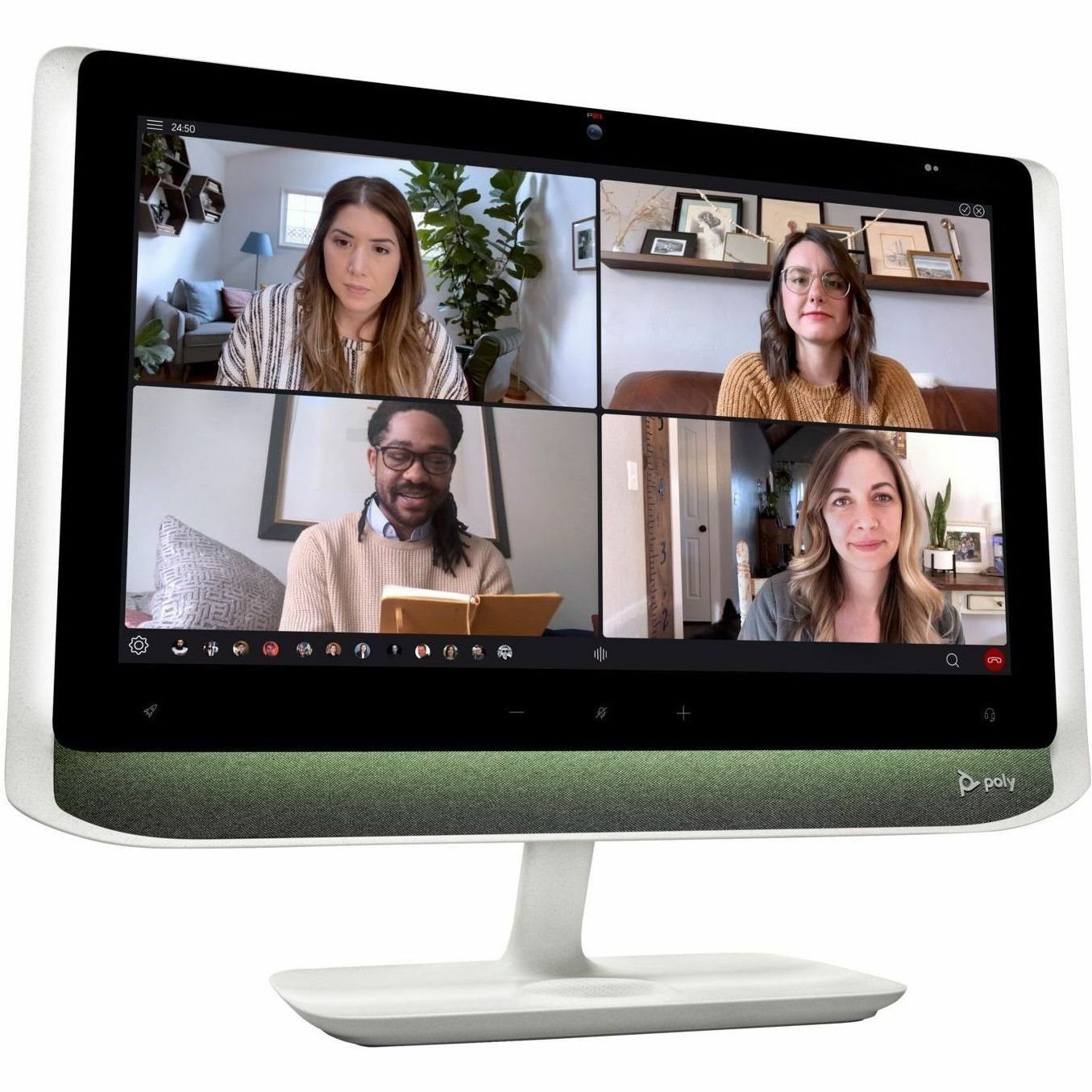 Poly Studio P P21 22" Class Webcam Full HD LED Monitor - 16:9 - White