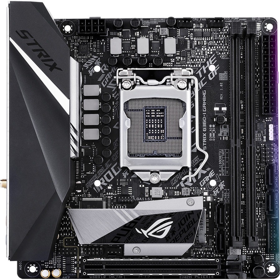 Asus ROG Strix B360-I GAMING Desktop moederbord - Intel B360 chipset - Socket H4 LGA-1151 - Intel Optane-geheugen ready - Mini ITX