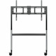 ViewSonic VB-STND-009 Slim Mobile TV Cart for 55 to 86 inch screens up to 265 lbs, VESA Pattern Compatible for 400x200 to 900x600mm, Storage Tray, and Lockable Wheels