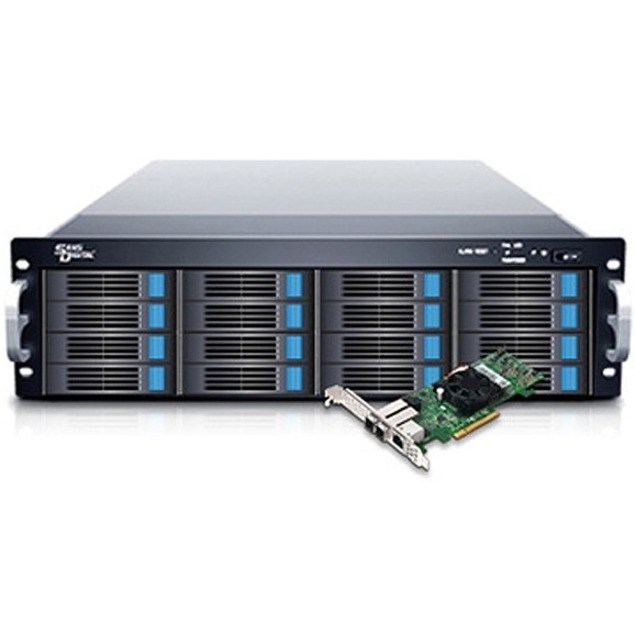 Sans Digital EliteSTOR ES316X12HP - 3U 16 Bay 12G SAS/SATA to 12G Expander with 12G PCIe 3.0 RAID 6 Controller